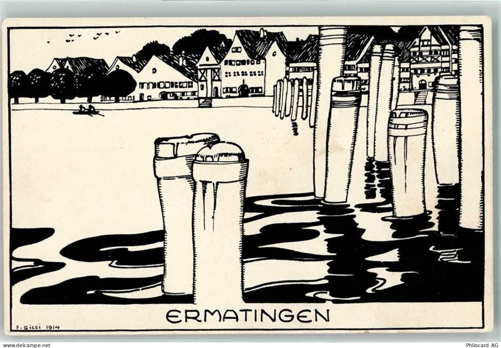 8272 Ermatingen Künstlerkarte sign. F.Gilsi - 13908665