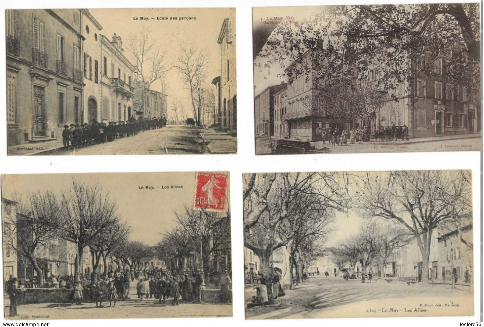 83 LOT VAR LE MUY 4 CPA ANIMEES