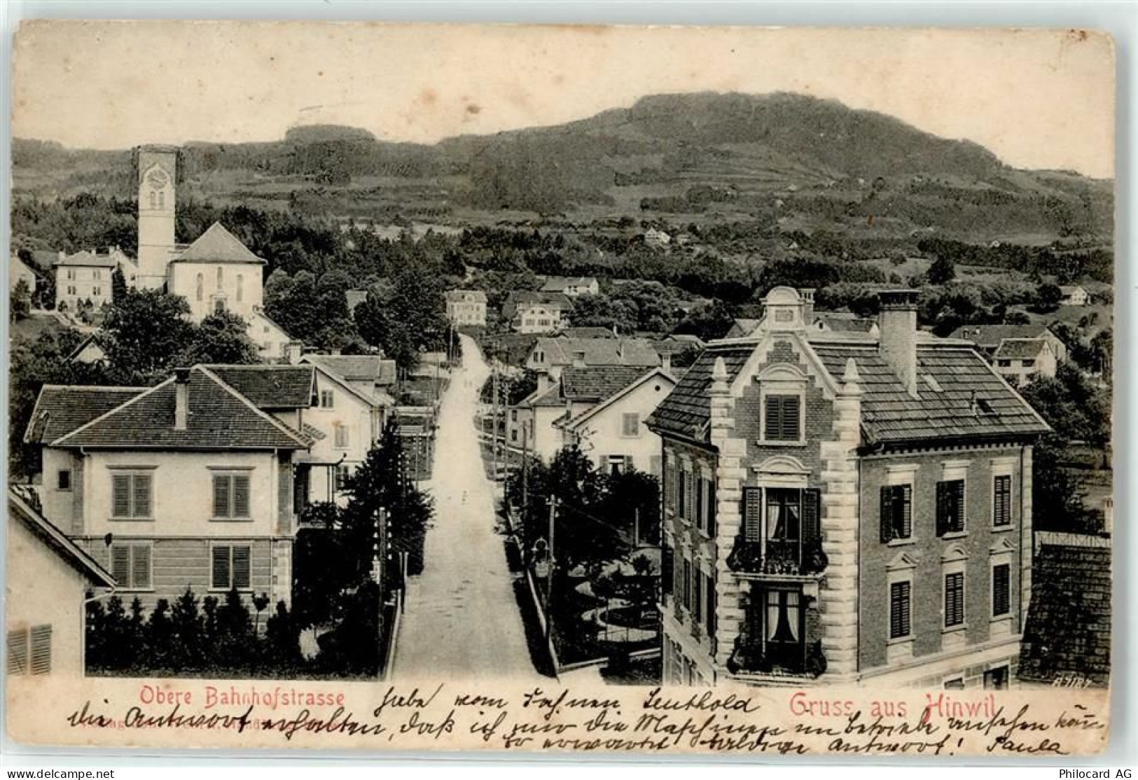 8340 Hinwil 1906 - Obere Bahnhofstraße - 51715390