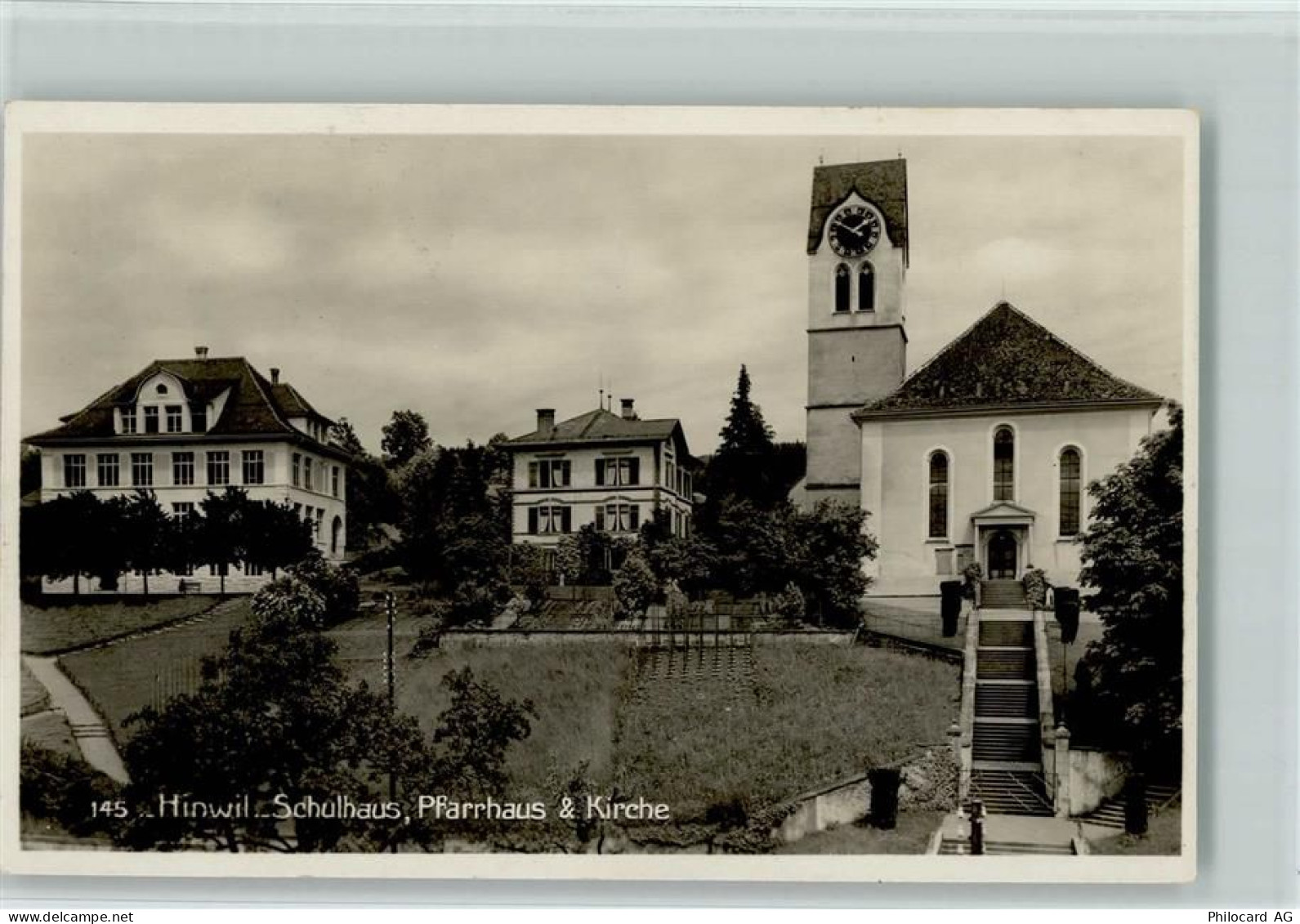 8340 Hinwil - Schulhaus Pfarrhaus Kirche - 13218103