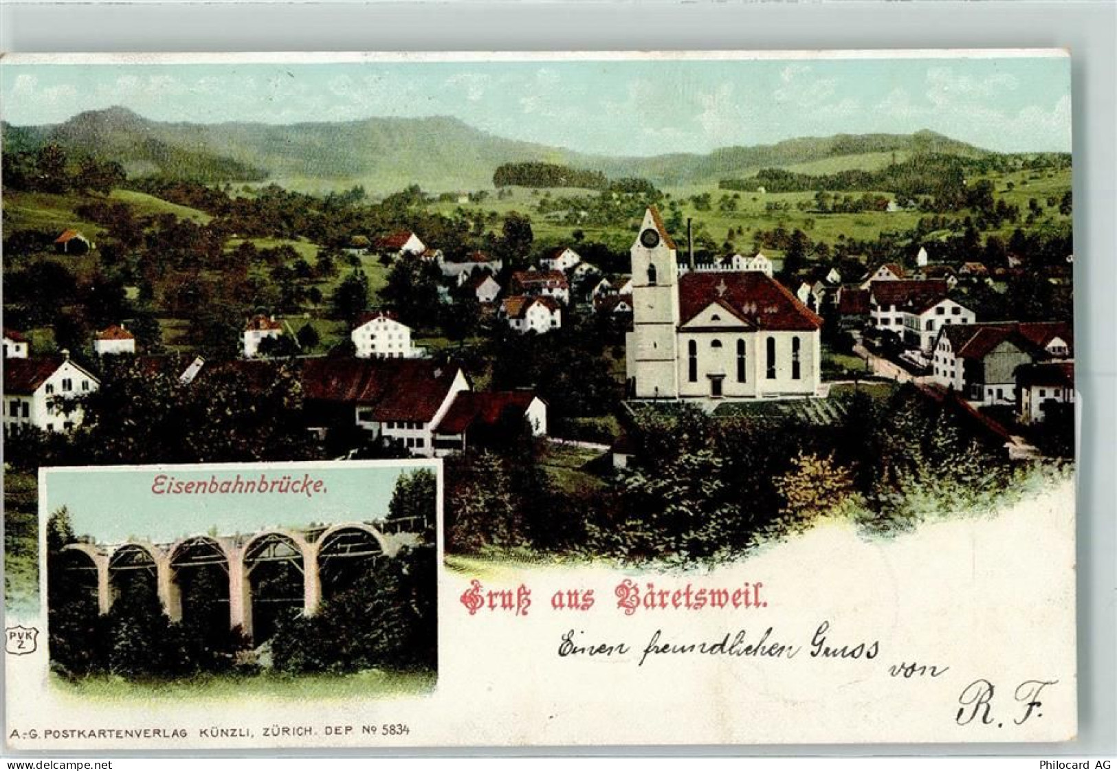 8344 Bäretswil 1901 - Eisenbahnbrücke - 13414496