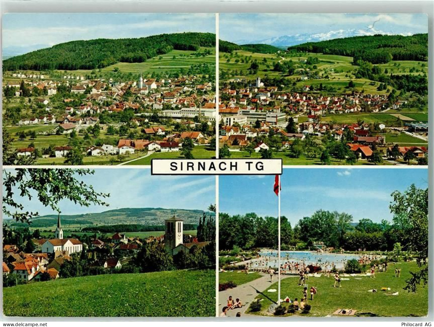 8370 Sirnach - Fliegeraufnahme Kirche Schwimmbad - 10587857