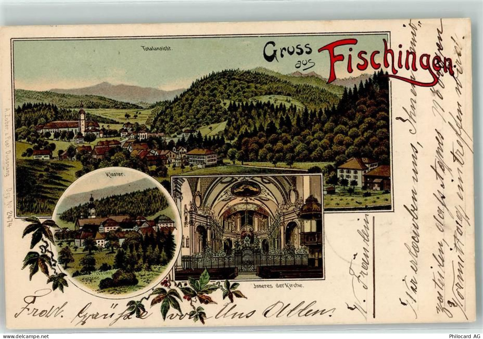 8376 Fischingen 1908 - Kloster - 13607395