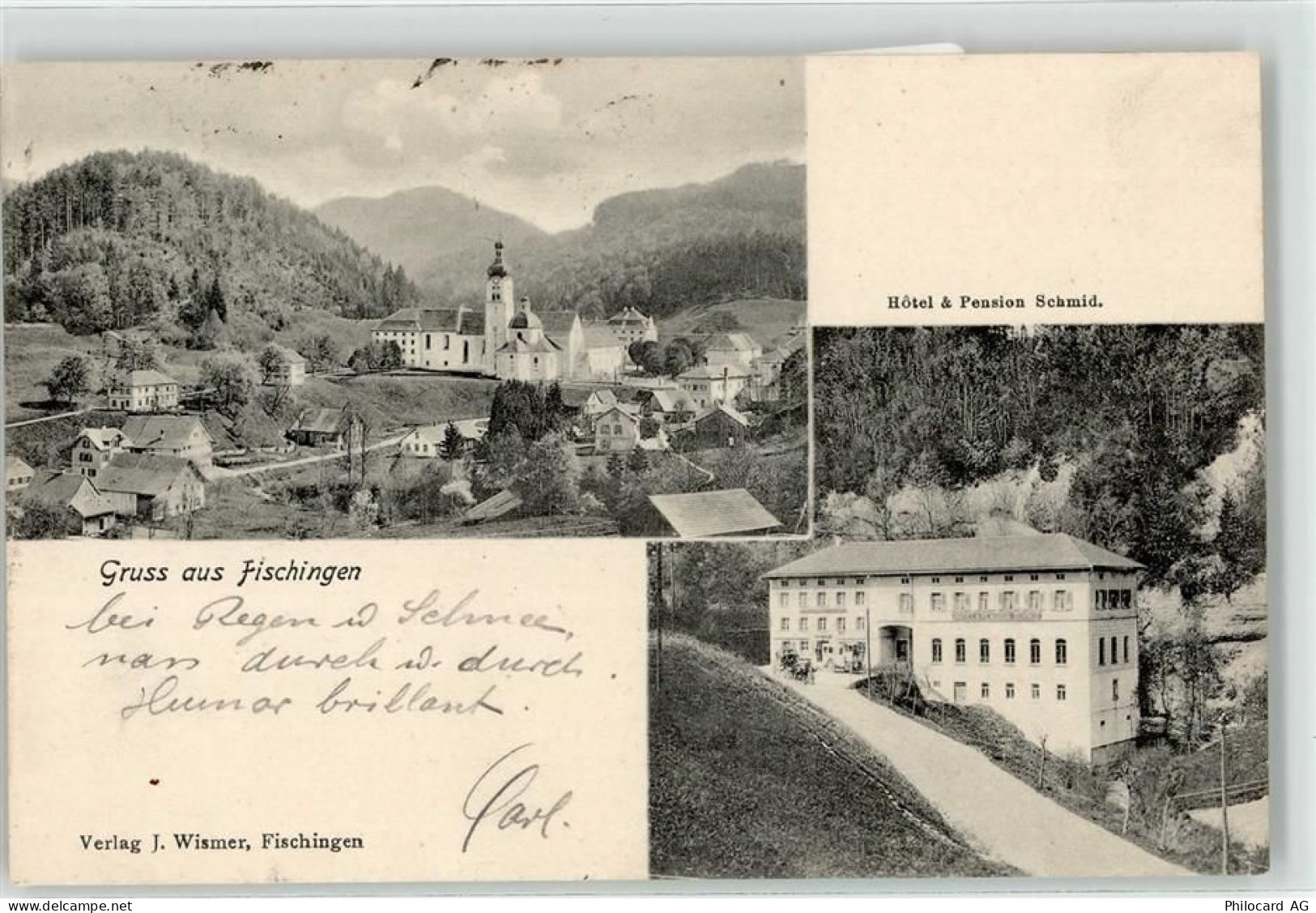 8376 Fischingen 1909 - Hotel Schmid Kirche - 52050053