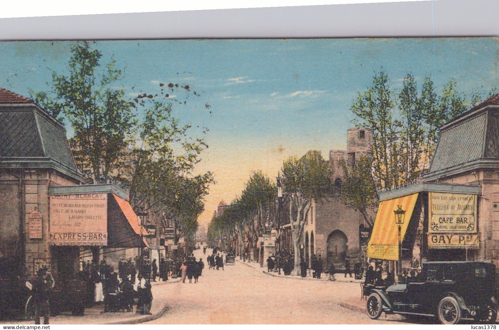 84 / AVIGNON / ENTREE DE LA VILLE / CAFES RESTAURANTS SORTIE GARE / COLORISEE