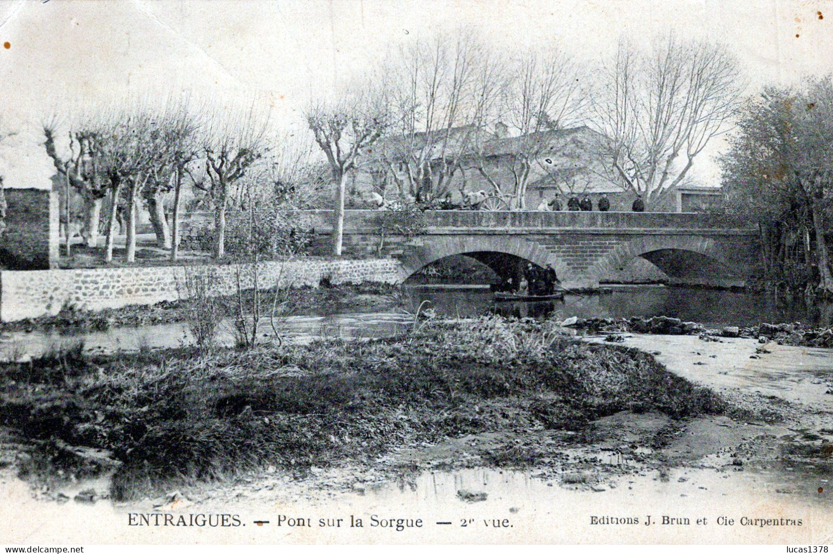 84 / ENTRAIGUES / PONT SUR LA SORGUES / PECHEURS
