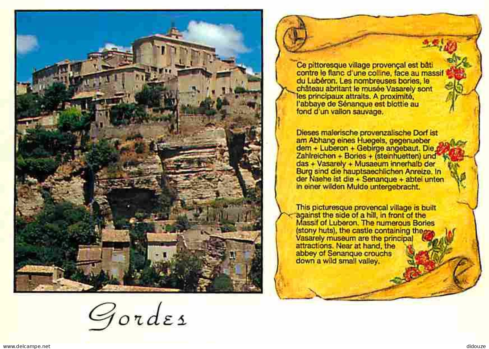 84 - Gordes - Multivues - Vue Générale sur le village - CPM - Voir Scans Recto-Verso
