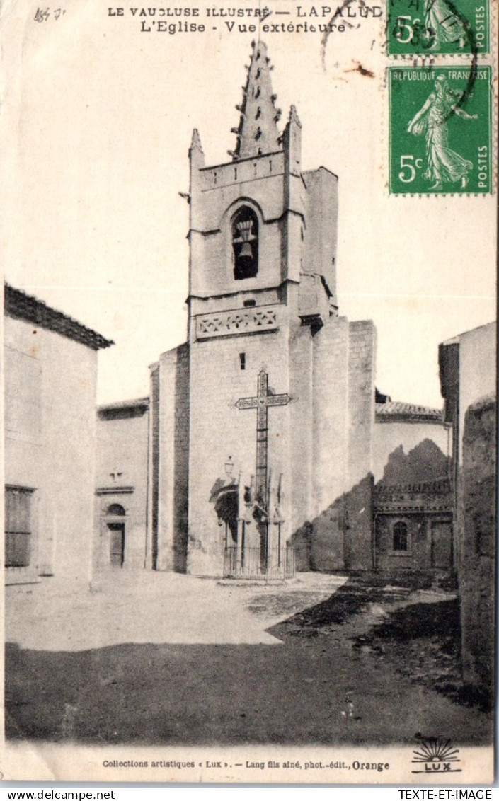 84 LAPALUD - l'eglise, vue exterieure.