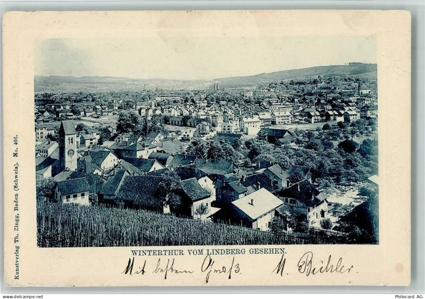 8400 Winterthur - 1899 Winterthur vom Lindberg gesehen - 13114408