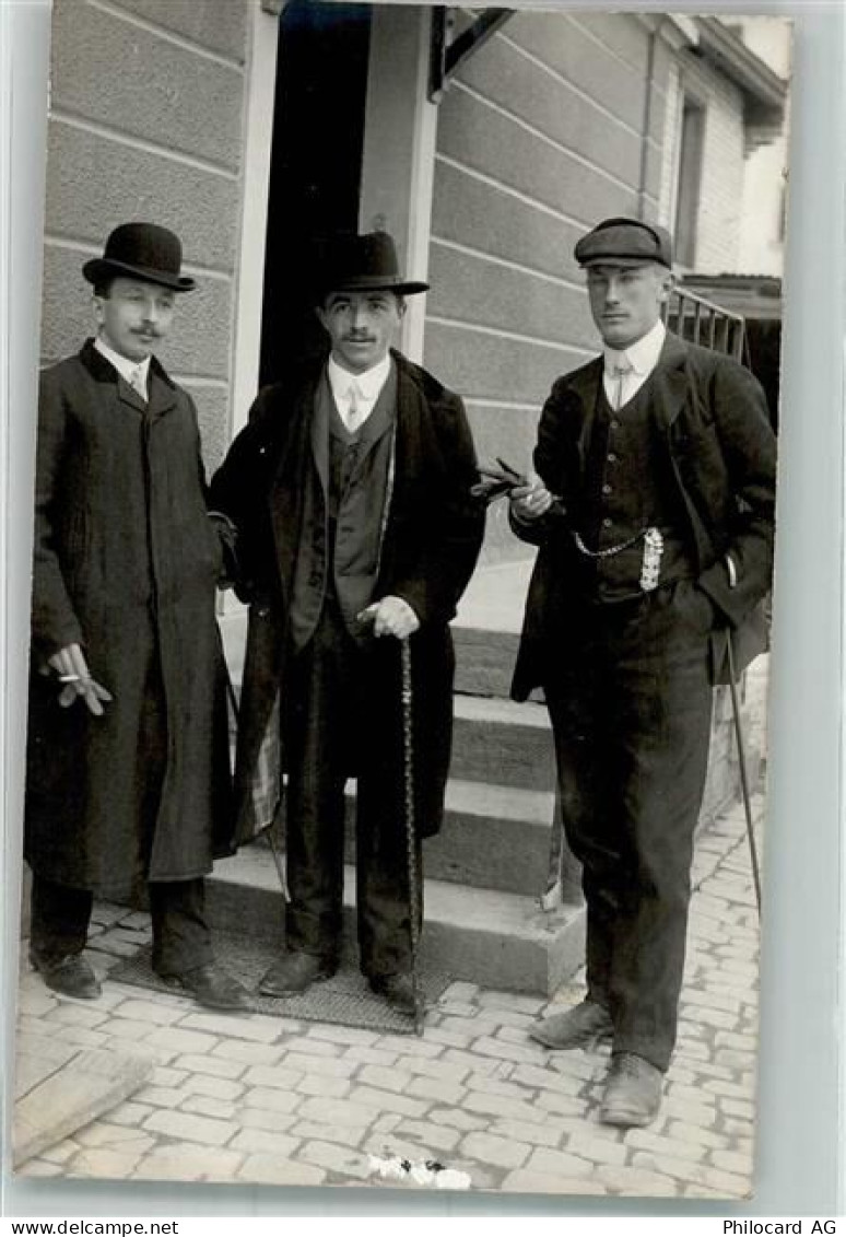 8400 Winterthur 1907 Foto AK Gruppenfoto Männer Mode Ort lt. Stempel - 39983510