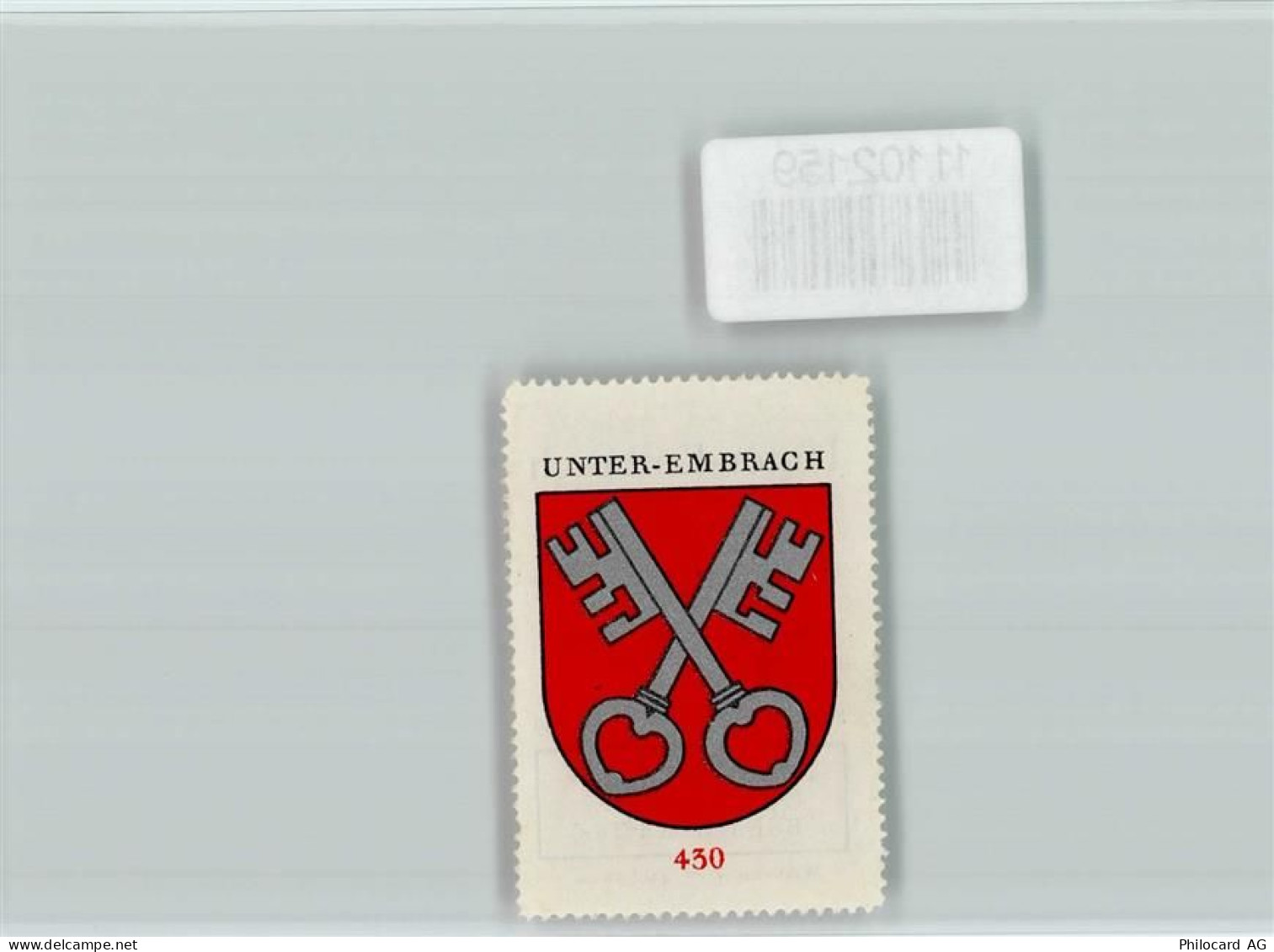 8424 Embrach - Unter-Embrach Vignette Wappen Kaffee Hag ca 1920-1940 - 11102159