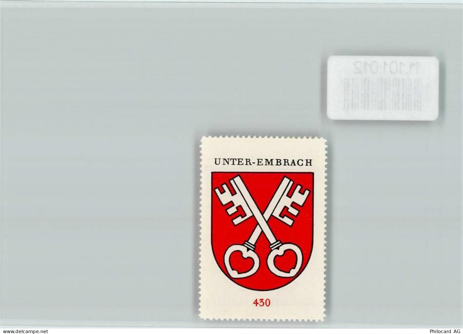 8424 Embrach - Vignette Wappen Kaffee Hag ca 1920-1940 - 11101012