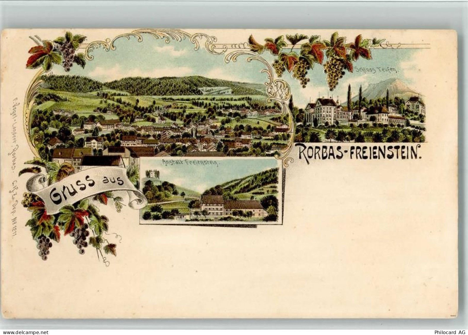 8427 Rorbas BOAKC Lithographie Schloss Teufen Anstalt Freienstein - 13702544