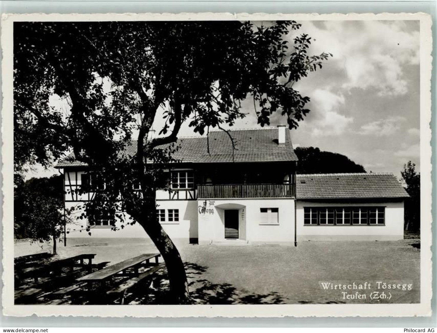 8428 Teufen ZH 1939 Foto AK Wirtschaft Tössegg, sehr gute Erhaltung AK... - 13078511