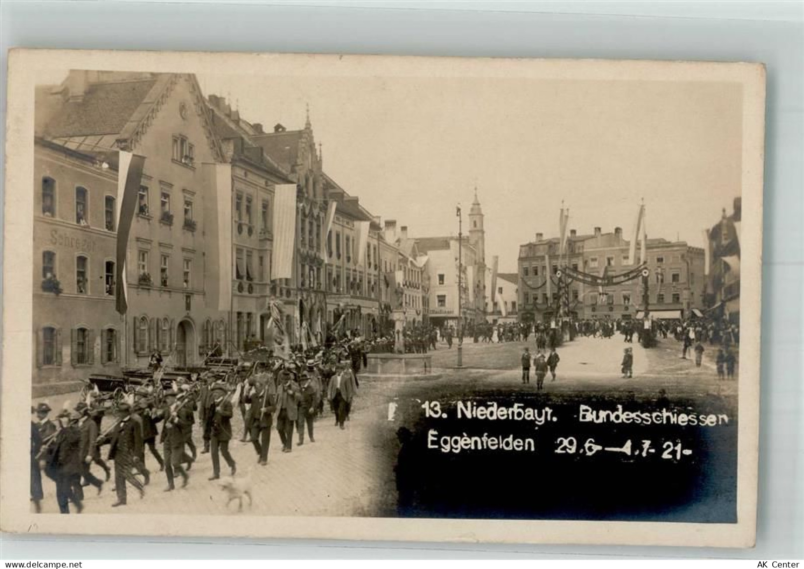 84307 W8330 Eggenfelden 1921 Foto AK 13. Niederbayr. Bundesschiessen 192... - 13664733