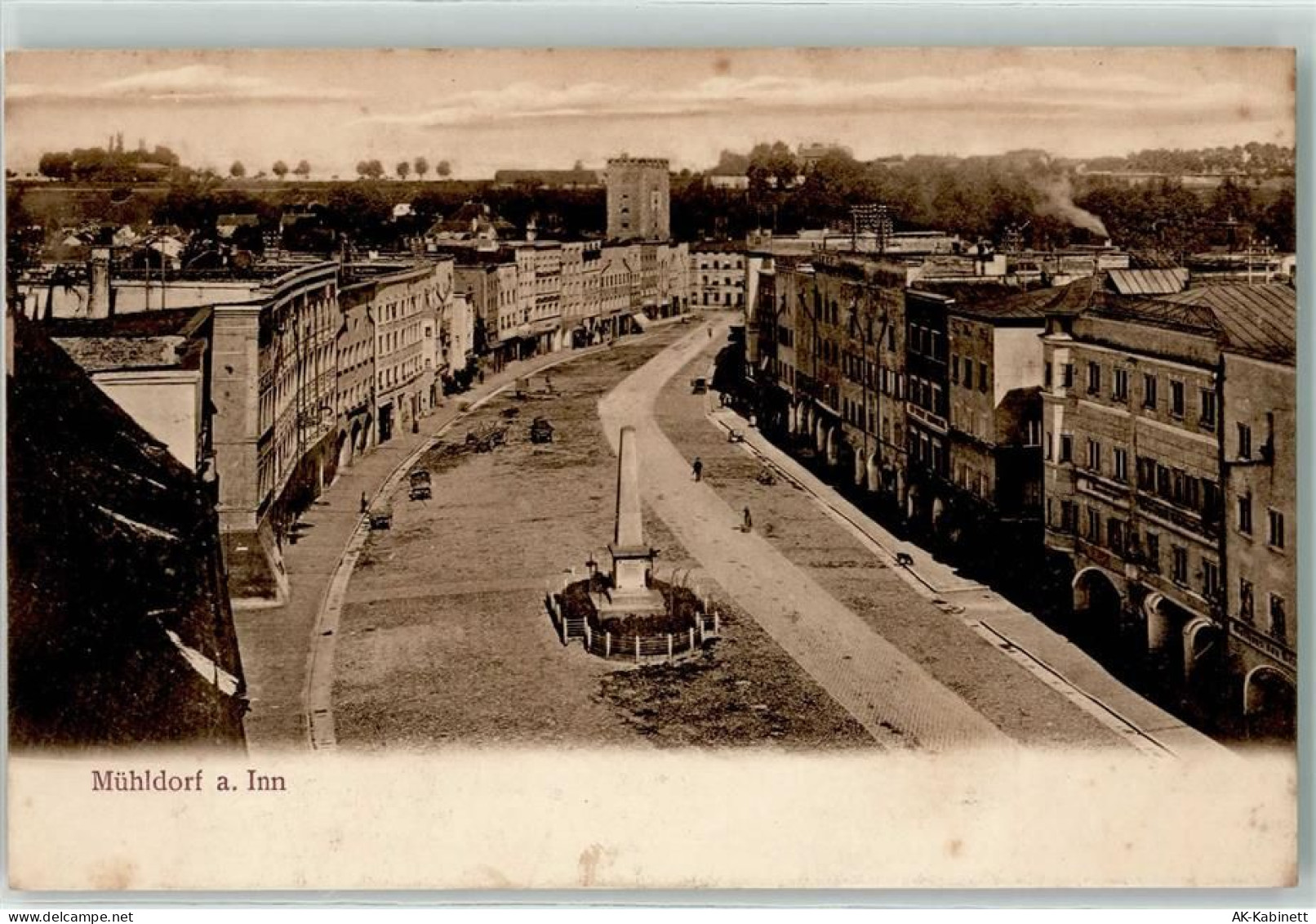 84453 W8260 Mühldorf a. Inn 1908 Foto AK Kriegerdenkmal Nagelschmiedturm... - 39259852