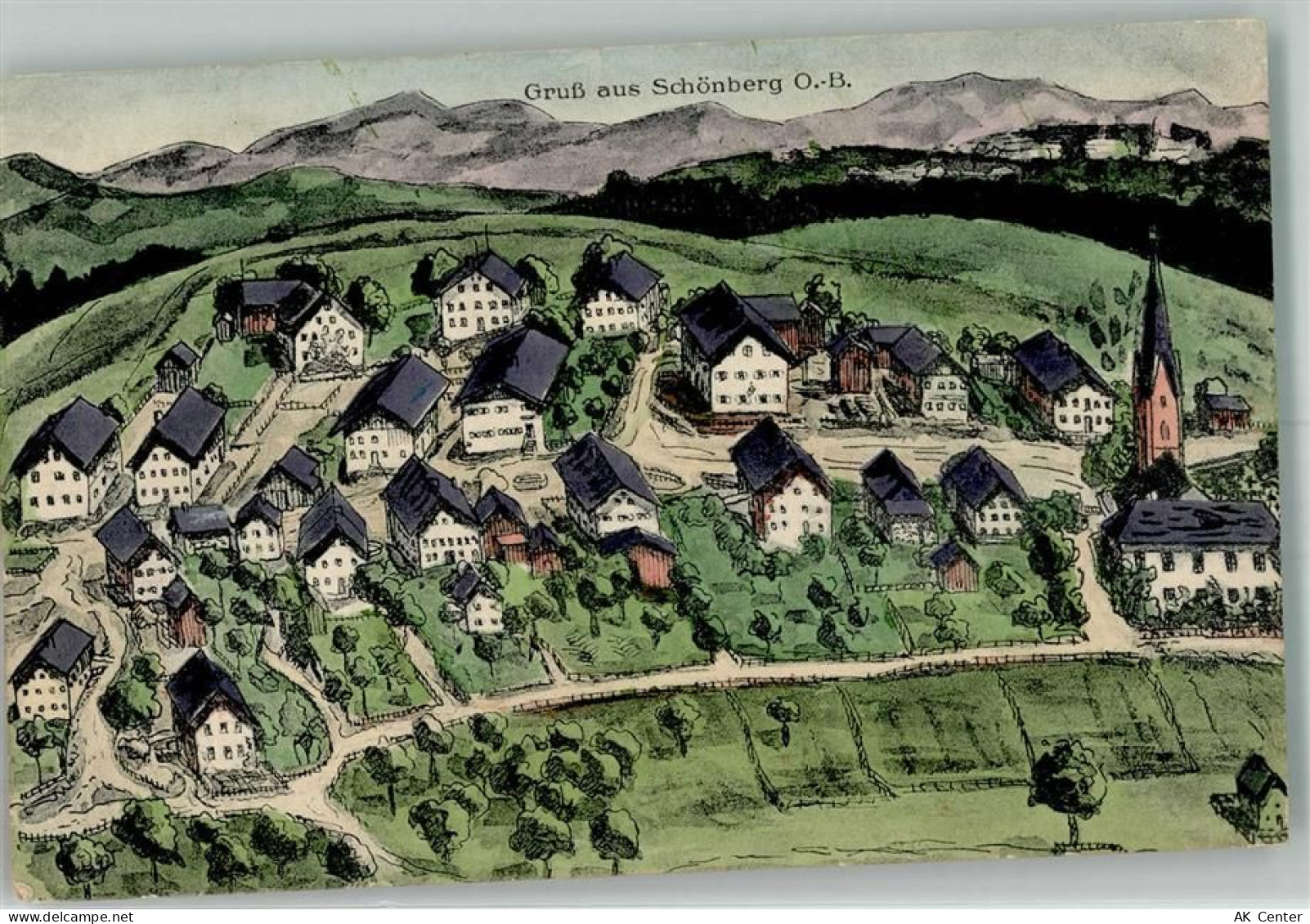 84508 W8269 Schönberg a d Alz 1925 Gebrauchsspuren Schönberg - 13658280