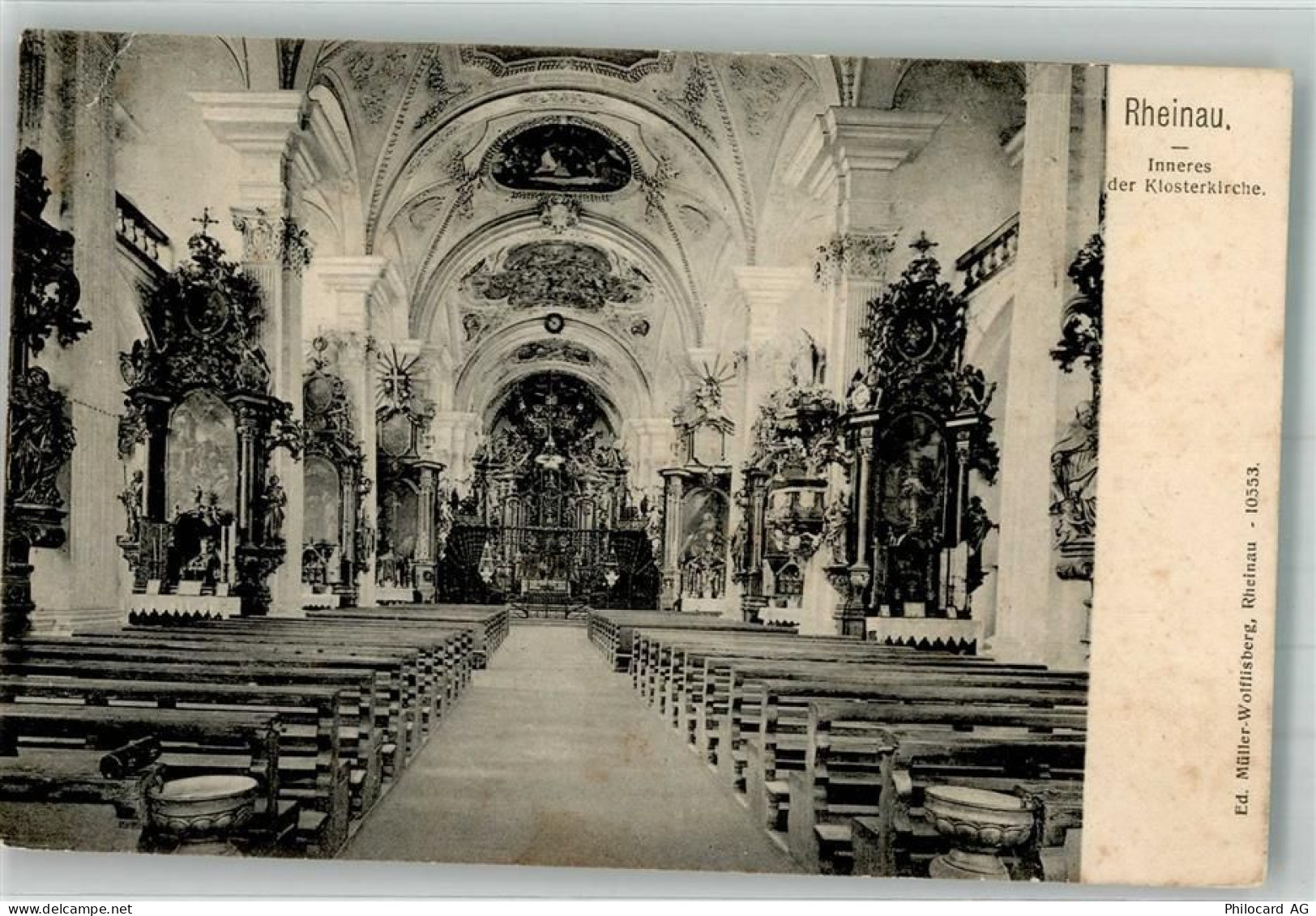 8462 Rheinau 1907 - Inneres der Klosterkirche - 38043314