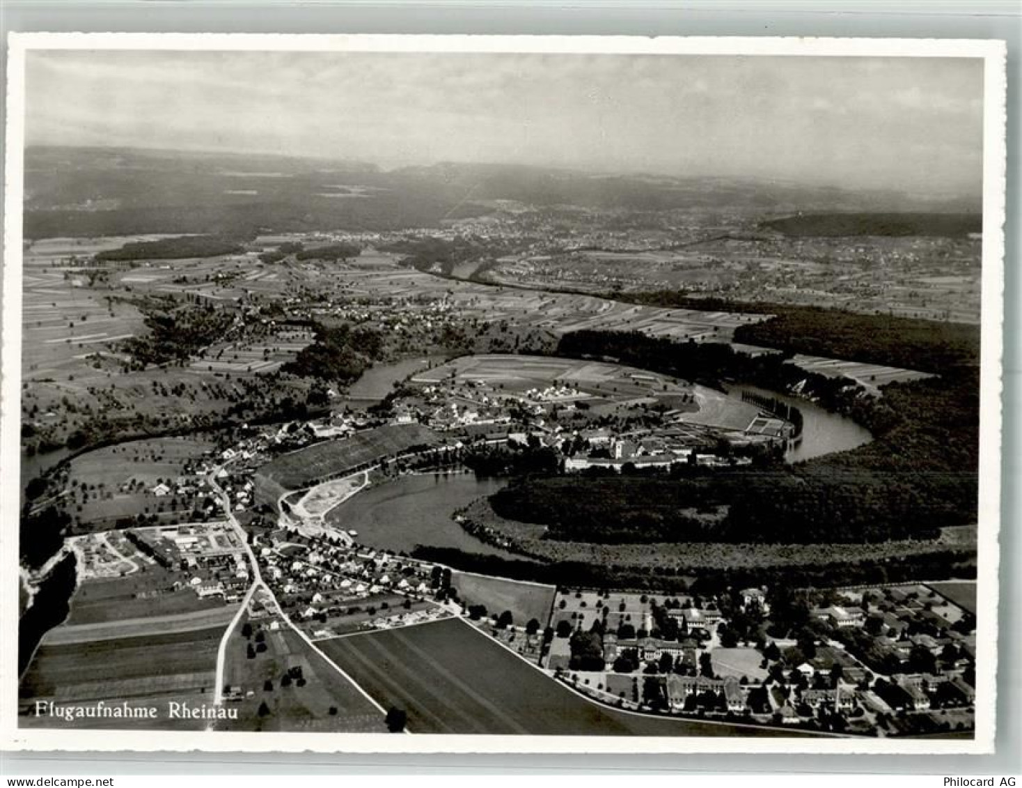8462 Rheinau 1955 Foto AK Fliegeraufnahme - 10749437