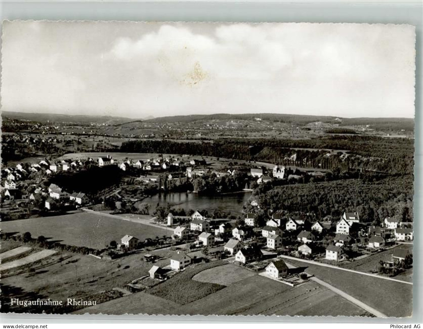 8462 Rheinau 1956 Foto AK Fliegeraufnahme - 10749438