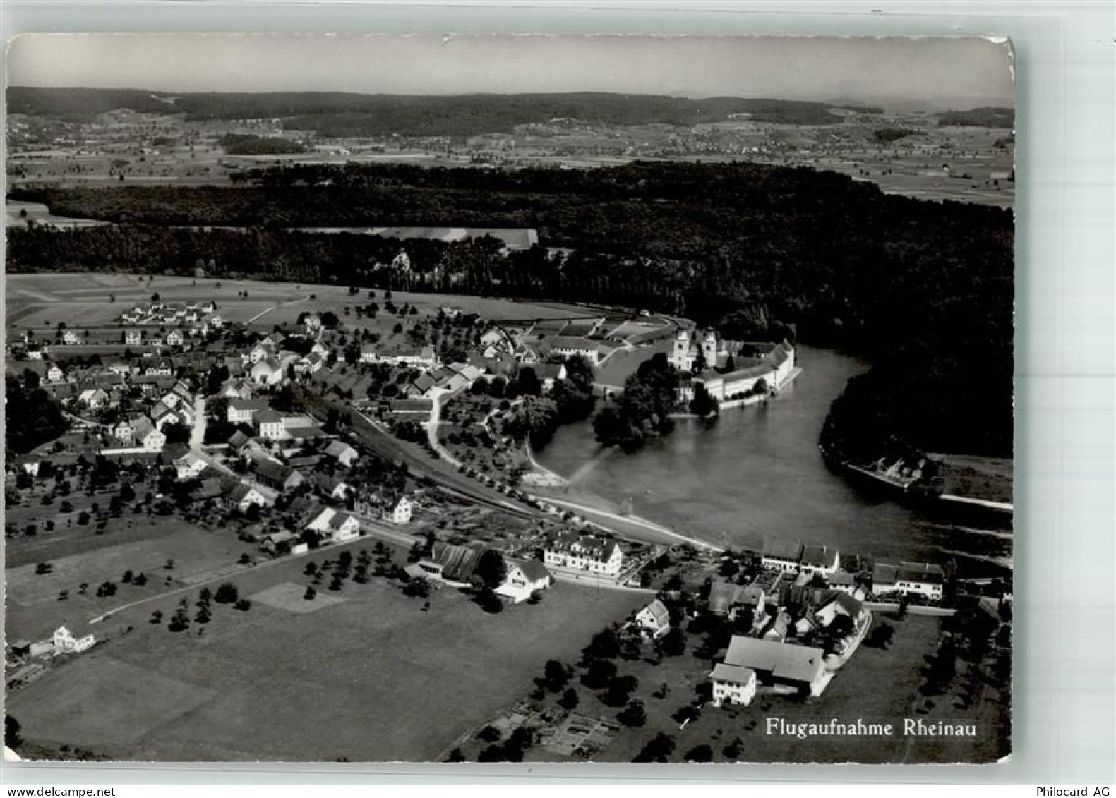 8462 Rheinau 1962 Foto AK Fliegeraufnahme - 10749436