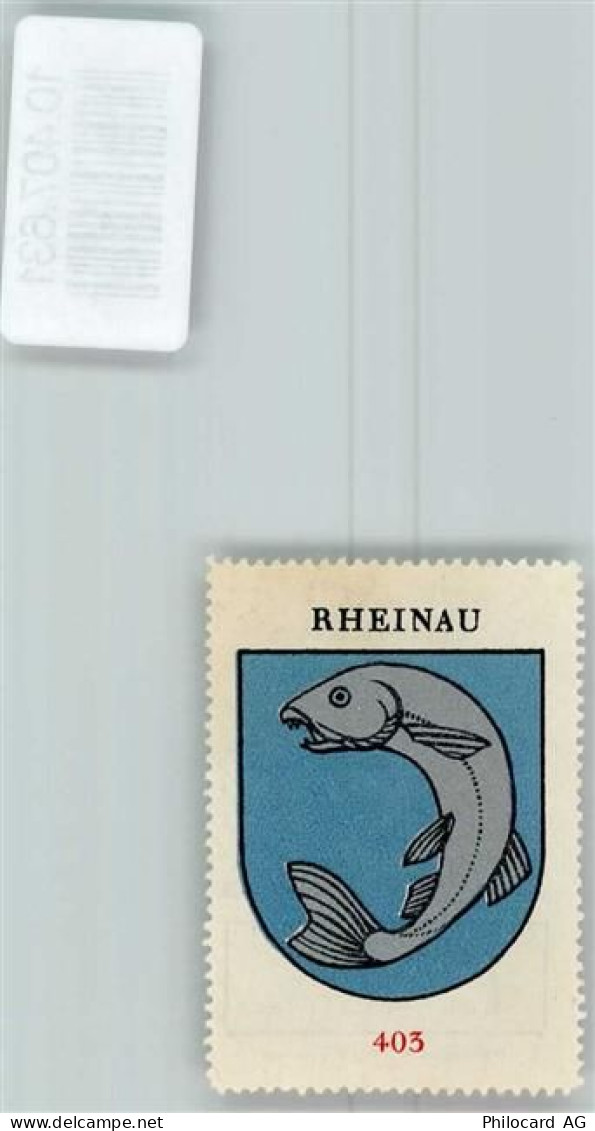 8462 Rheinau - Vignette Wappen Kaffee Hag 1920-1940 Fisch - 10407631