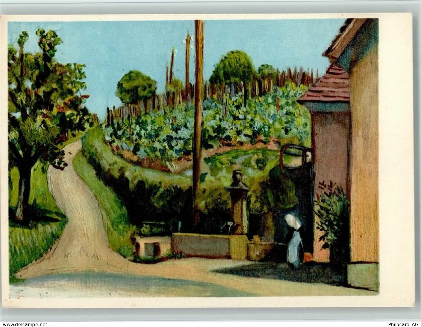 8463 Benken ZH Künstlerkarte Weinberg bei Benken Sign. Hedwig Wyss - 11051935