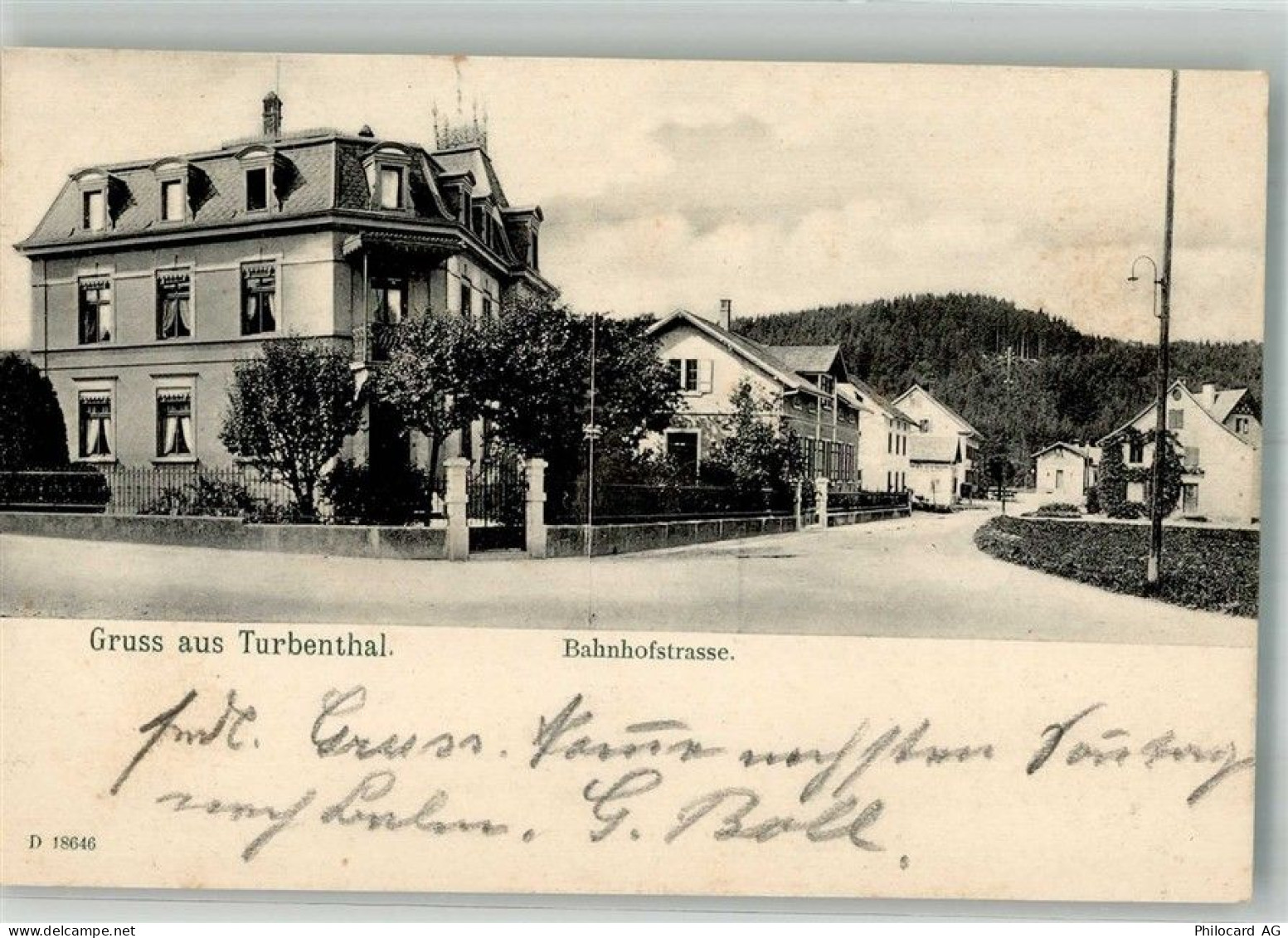 8488 Turbenthal 1907 Foto AK Bahnhofstrasse - 13585919