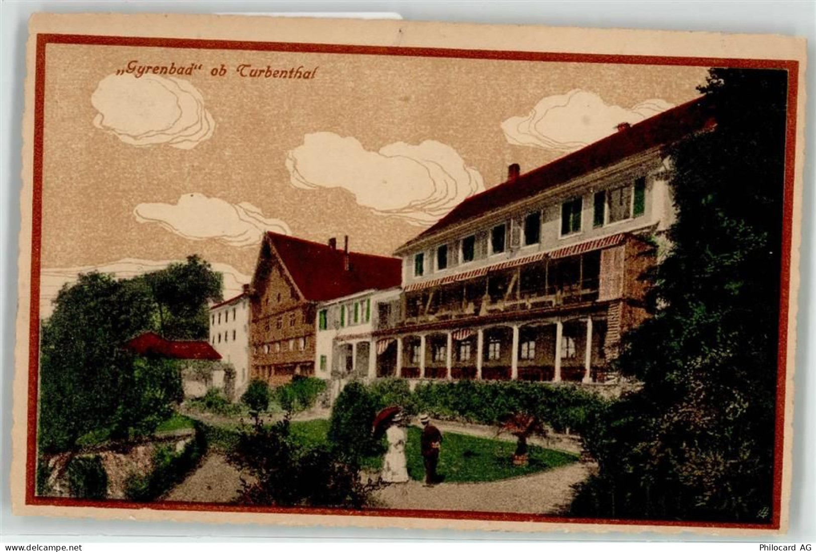 8488 Turbenthal 1917 Lithographie / Künstlerkarte Gyrenbad Hotel - 52051587