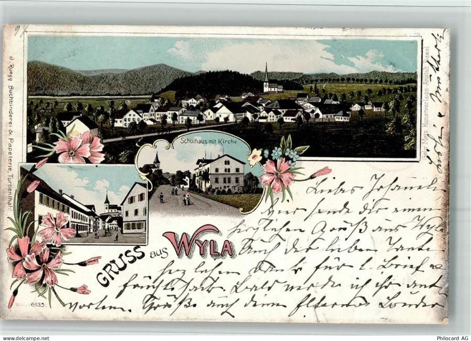 8492 Wila Ottenhub 1898 BOAKC Schulhaus Lithographie - 13700492