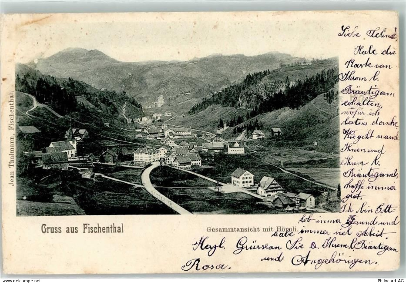 8497 Fischenthal 1901 - mit Hörnli - 13902715