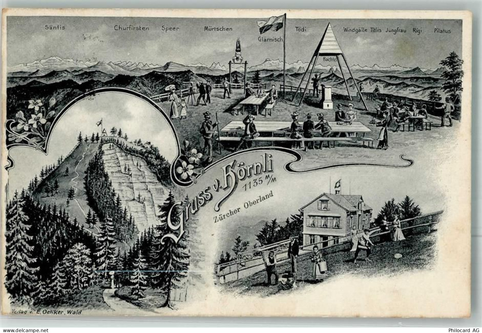 8497 Fischenthal 1909 Foto AK Gruß vom Hörnli - 13302063