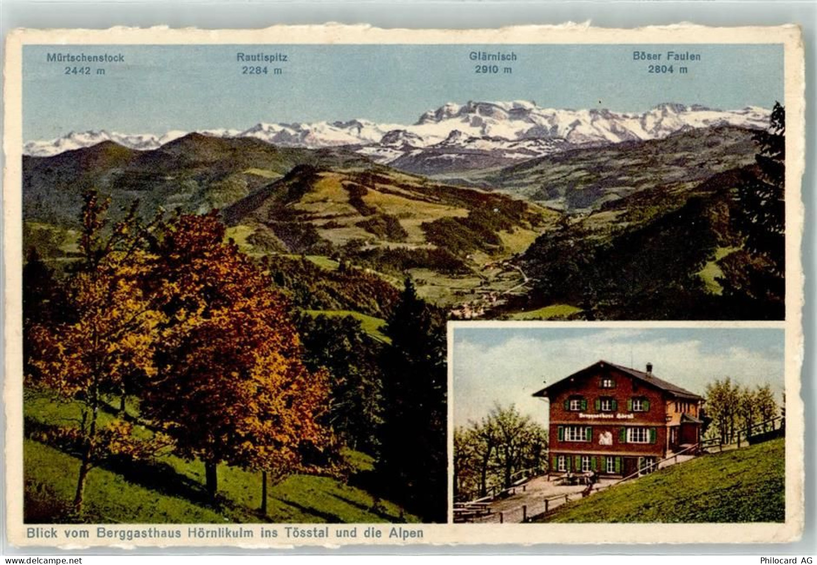 8497 Fischenthal - Blick vom Berggasthaus Hörnlikulm ins Tösstal und die... - 10603865