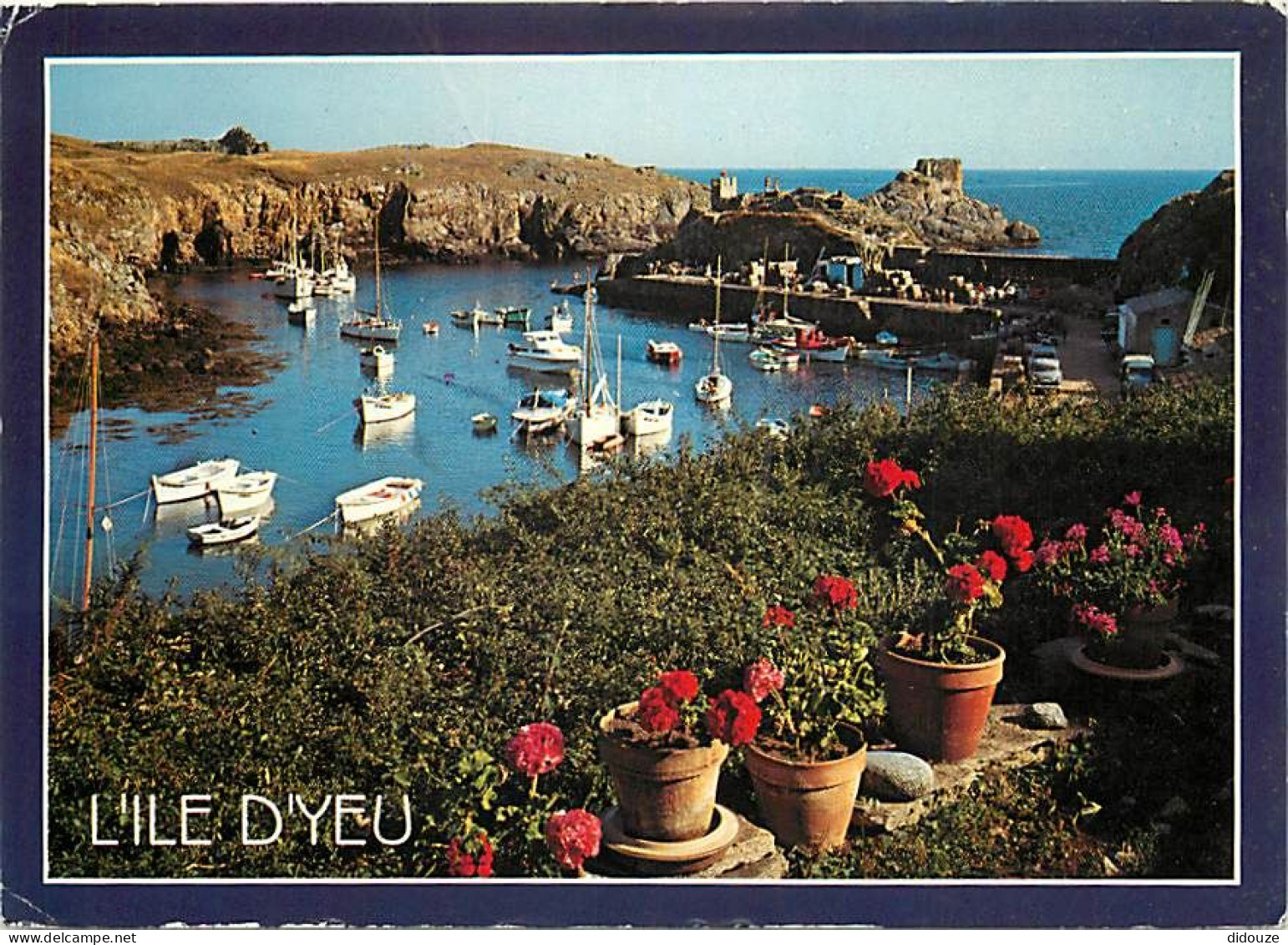 85 - Ile d'Yeu - Port de la Meule - Fleurs - Flamme Postale de Saint Hilaire de Riez - CPM - Voir Scans Recto-Verso