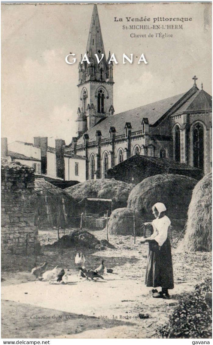 85 SAINT-MICHEL-en-L'HERM - Chevet de l'église