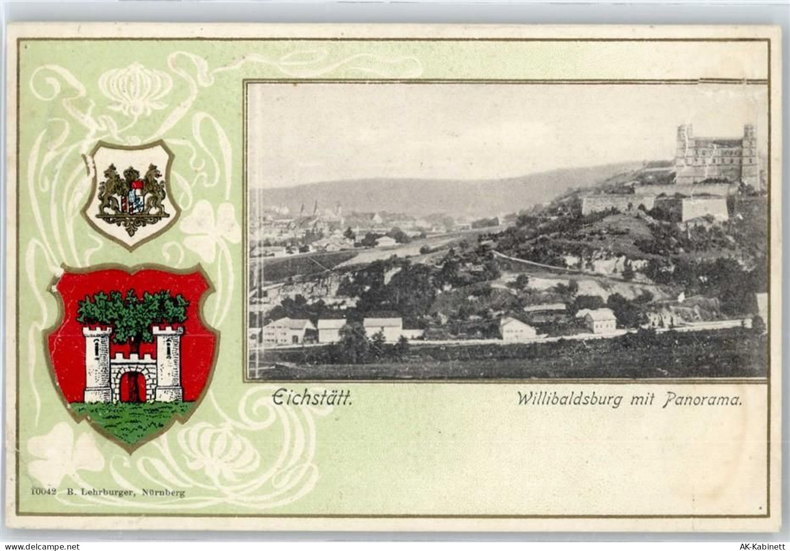 85072 W8078 Eichstätt , Bay - Wappen , Prägedruck - 51063316