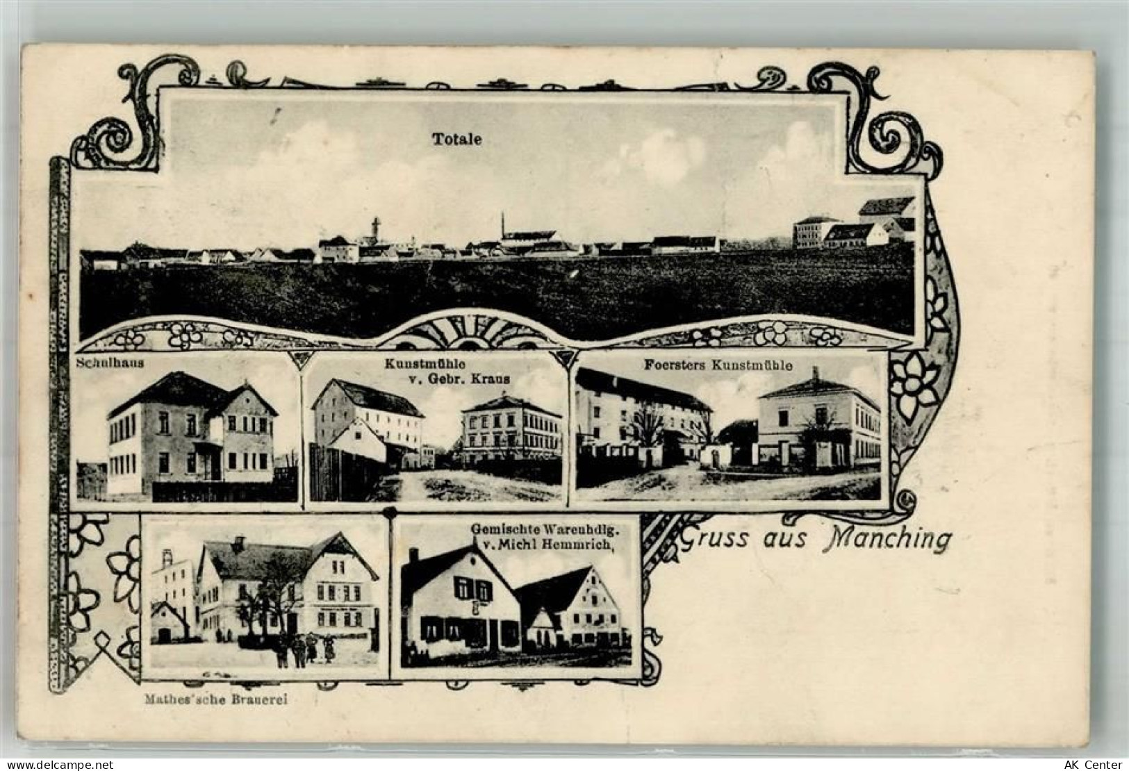85077 W8072 Manching 1914 - Kunstmühle Kraus Brauerei Mathes Kunstmühle ... - 13662345