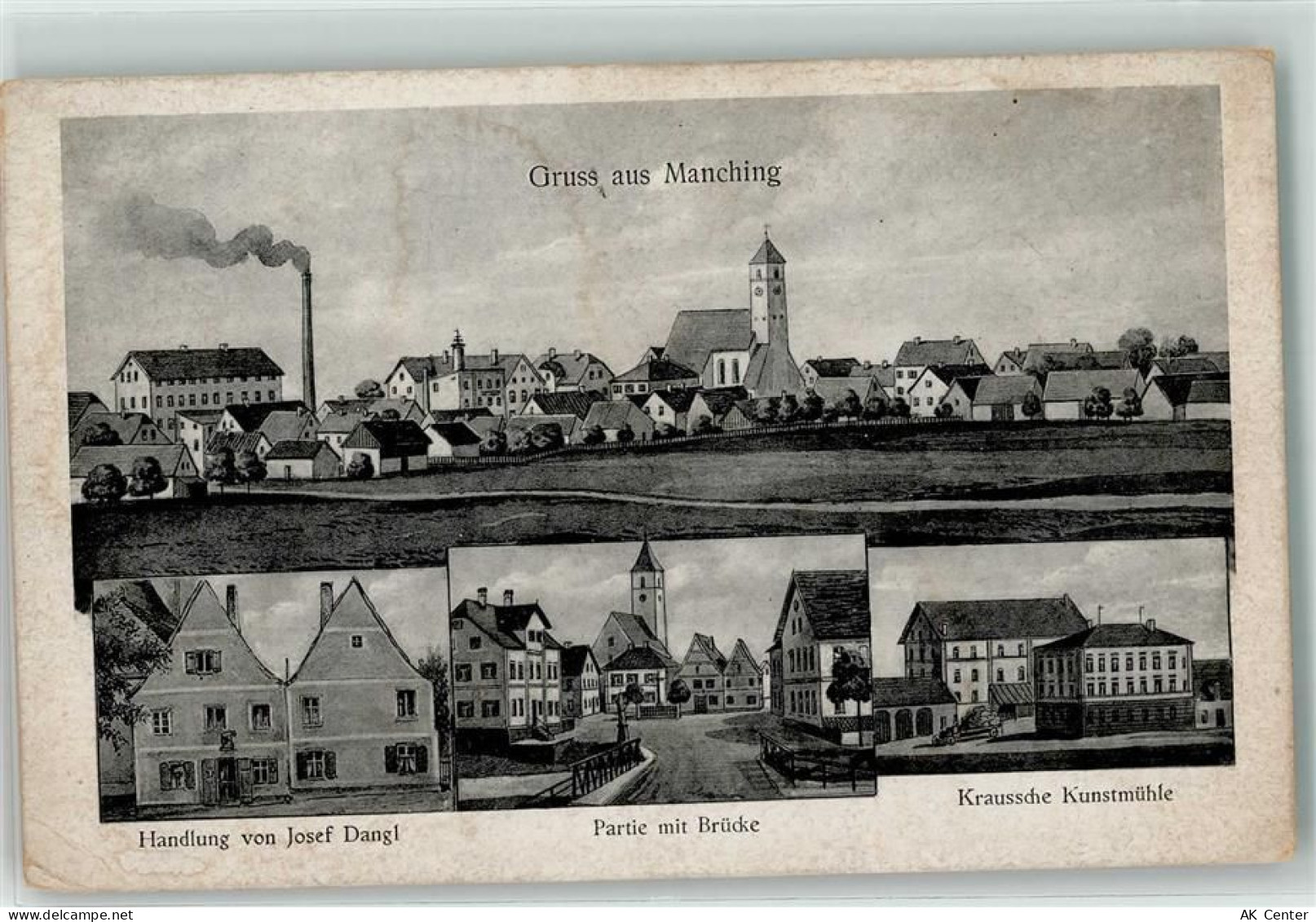 85077 W8072 Manching - Handlung Josef Dangl Brücke Kraussche Kunstmühle... - 13610461
