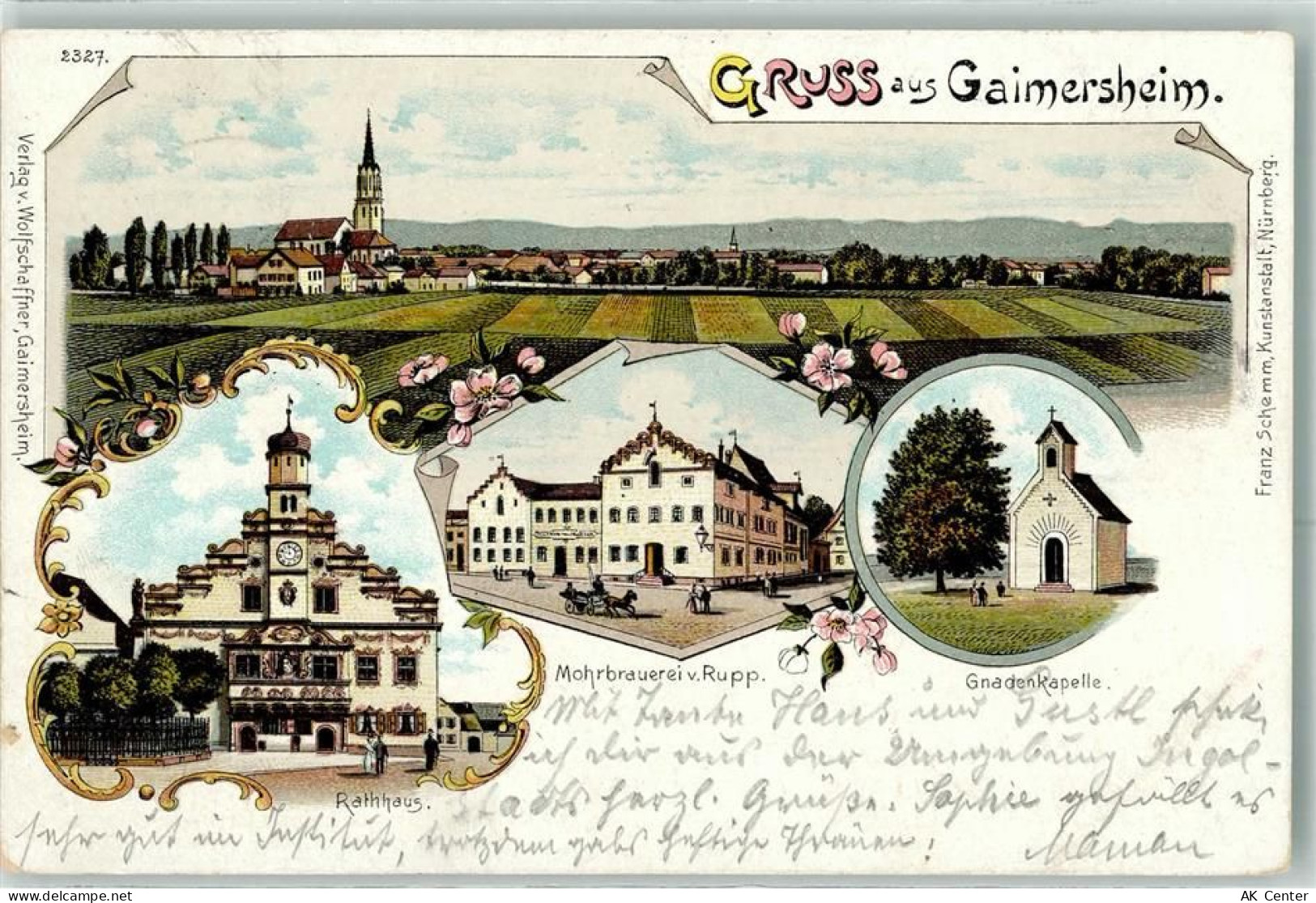 85080 W8074 Gaimersheim 1900 Lithographie Rathaus Mohrbrauerei Rupp Gnad... - 13613142