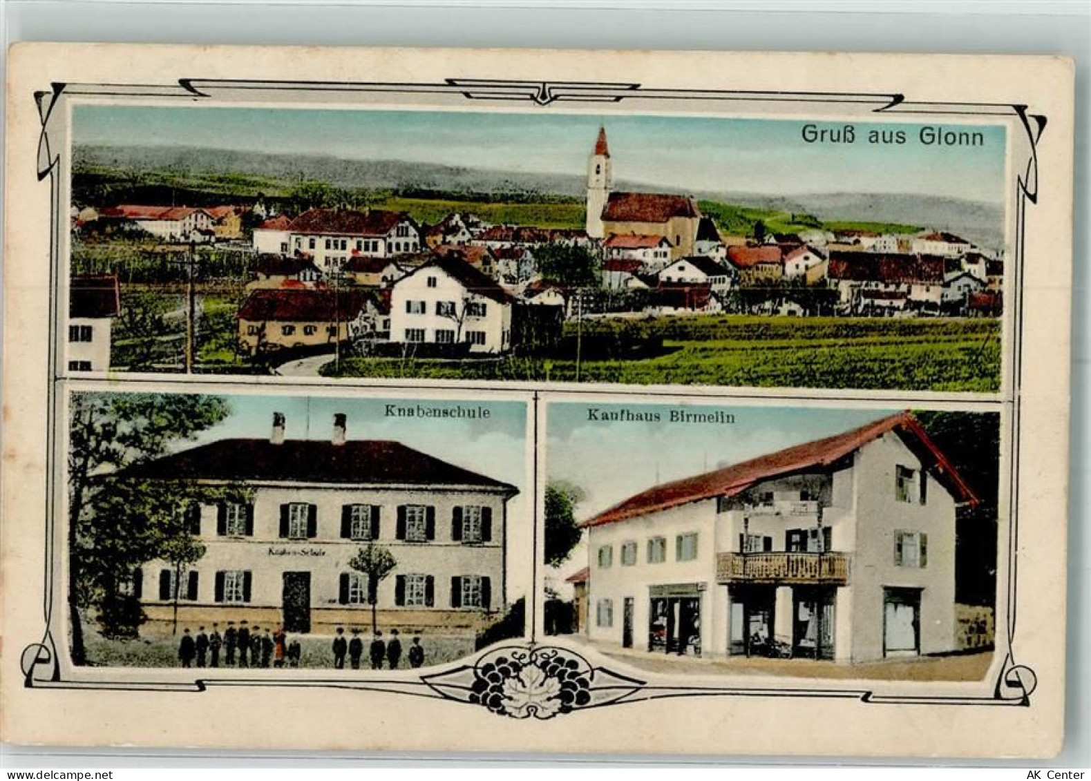 85229 W8062 Glonn , Kr Dachau 1915 - Knabenschule Kaufhaus Birmelln - 13641961