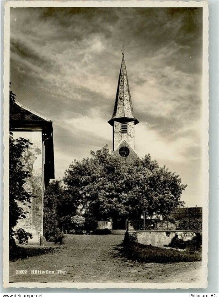 8536 Hüttwilen 1944 Foto AK Kirche - 38245918