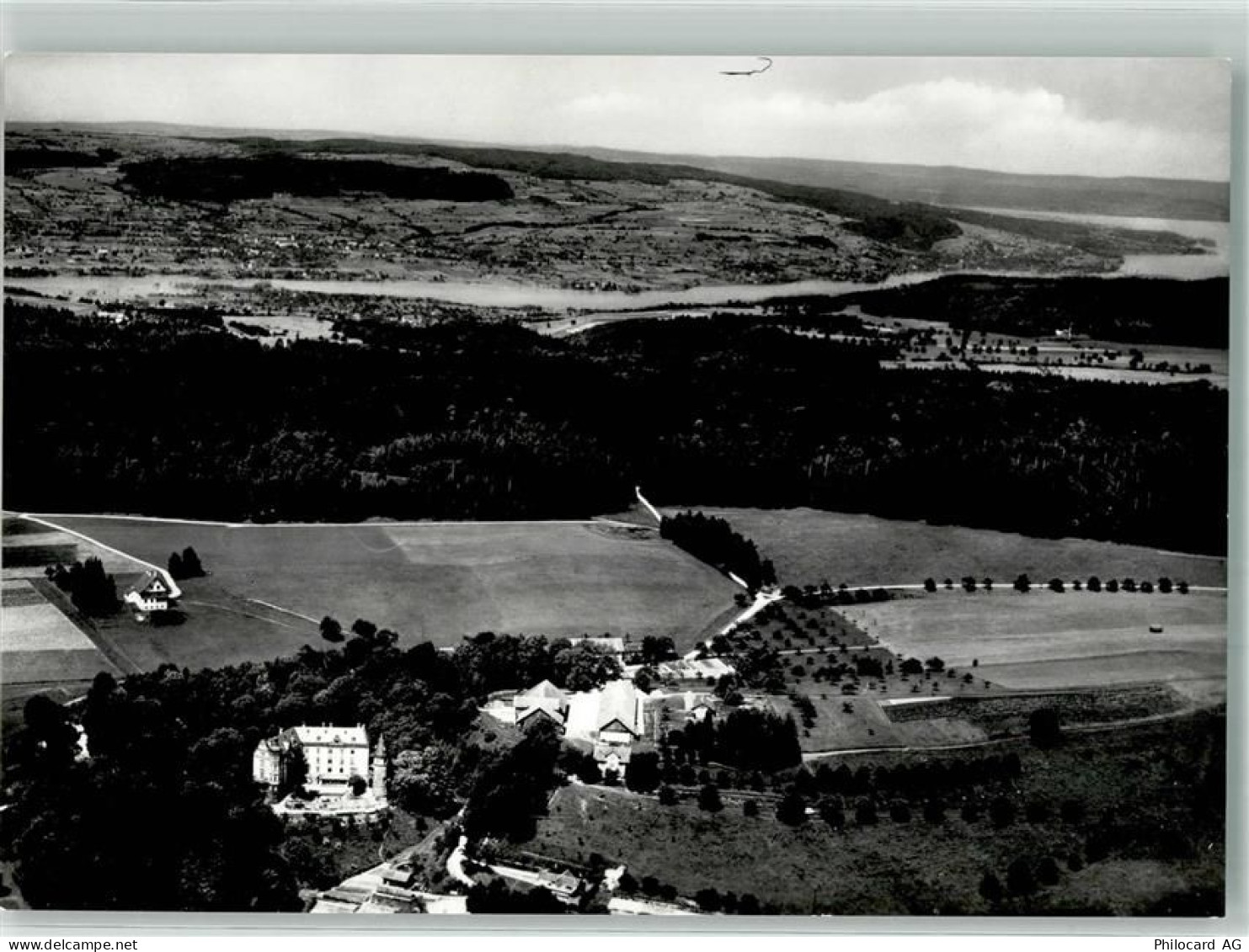 8536 Hüttwilen Foto AK Fliegeraufnahme Schloss Steinegg Kurhaus - 38068114