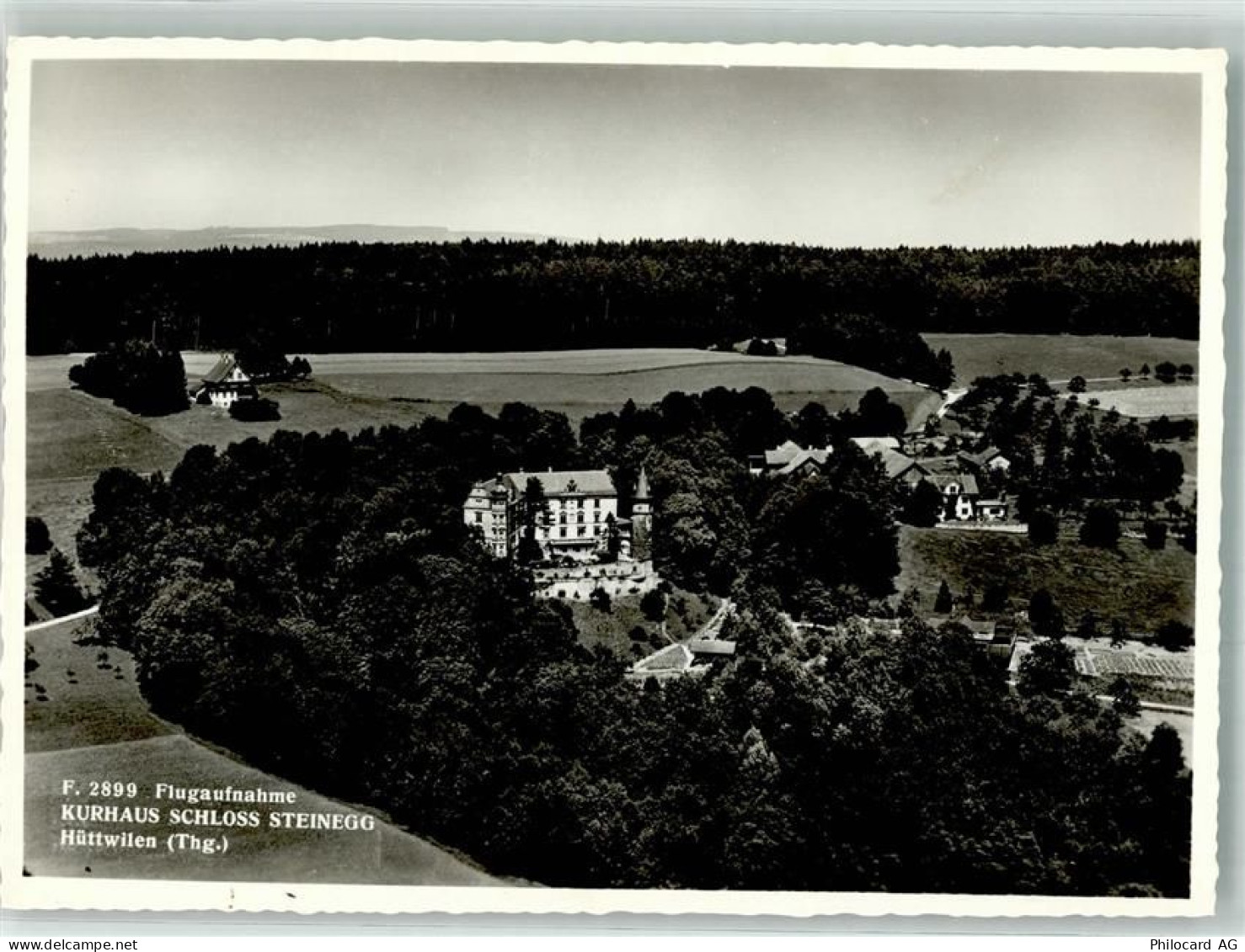 8536 Hüttwilen Foto AK Fliegeraufnahme Schloss Steinegg Kurhaus - 38068116
