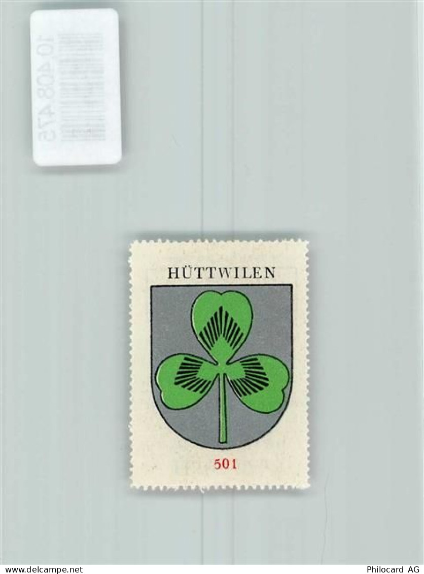 8536 Hüttwilen - Vignette Wappen Kaffee Hag ca 1920-1940 Kleeblatt - 10408475