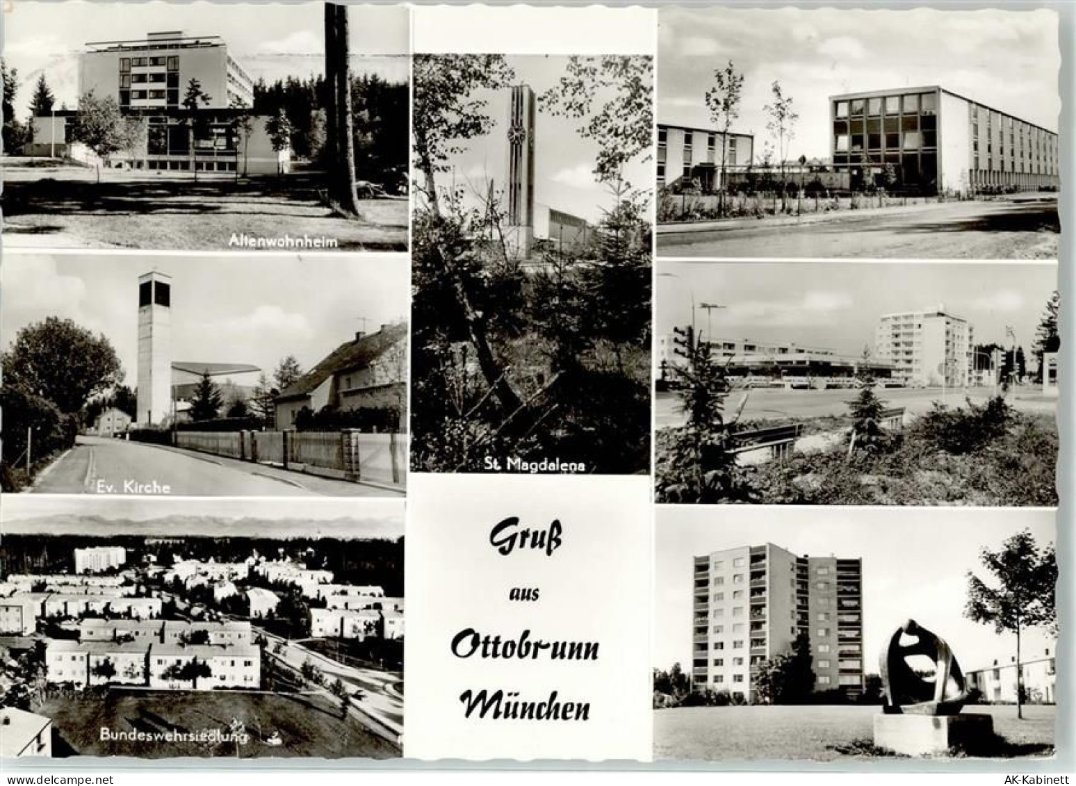 85521 W8012 Ottobrunn - Ev. Kirche Bundeswehrsiedlung Wohnblock St.Magda... - 52194752