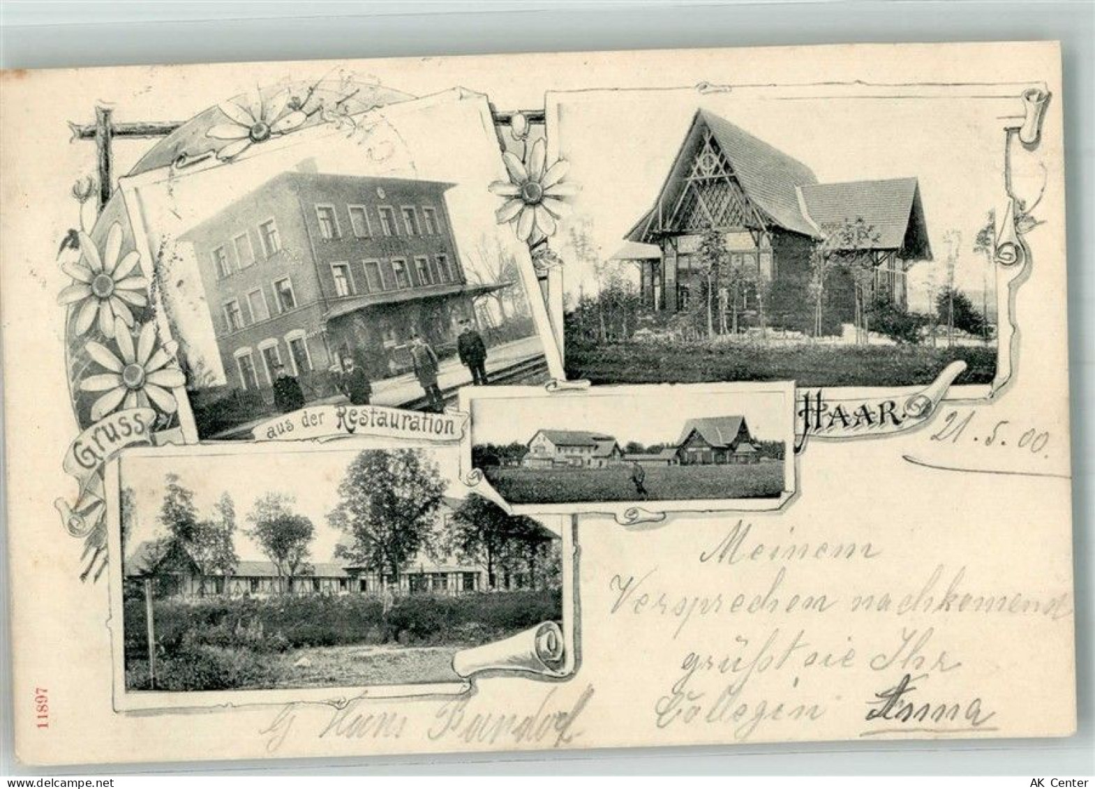 85540 W8013 Haar , Kr München 1900 - Bahnhof-Gasthaus Villa - 13669456