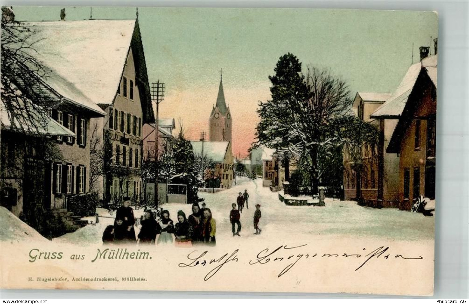 8555 Müllheim TG 1902 Winter Straßeszene - 13581882