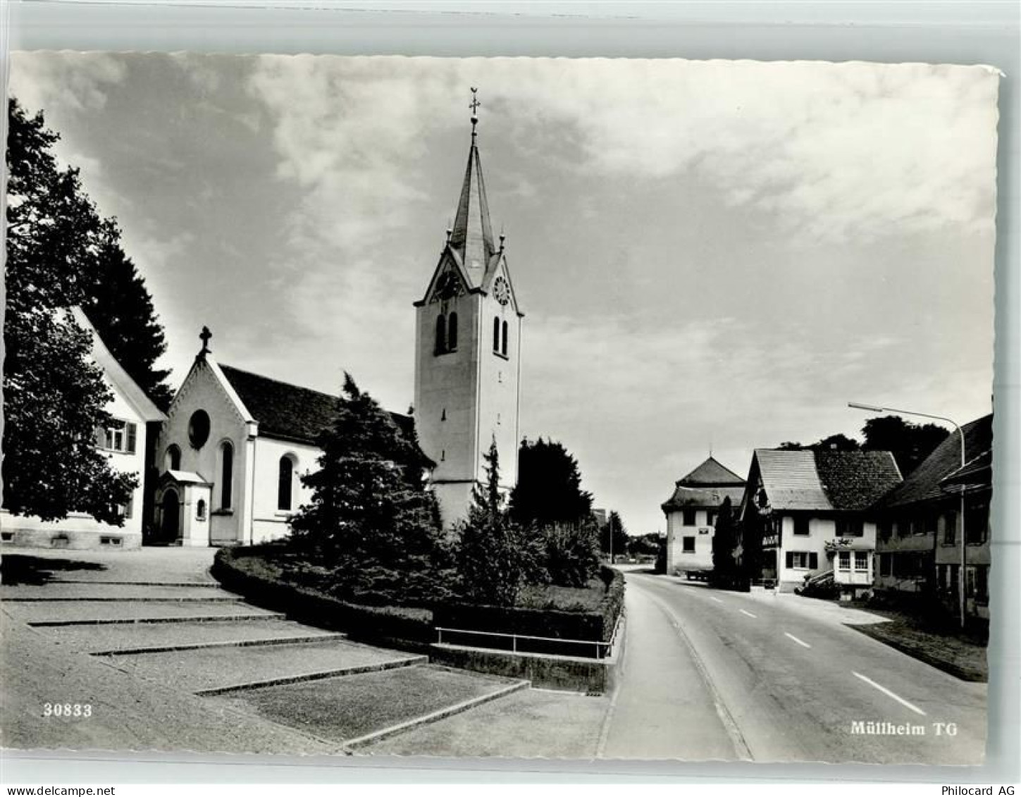 8555 Müllheim TG 1965 Foto AK Kirche - 38024086