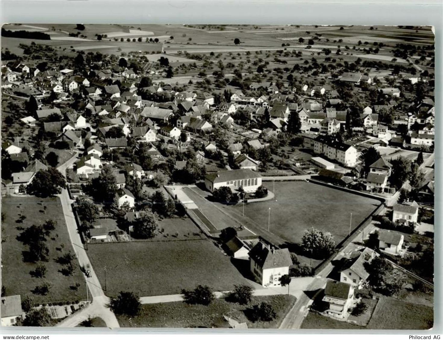 8555 Müllheim TG Foto AK Fliegeraufnahme - 10729452