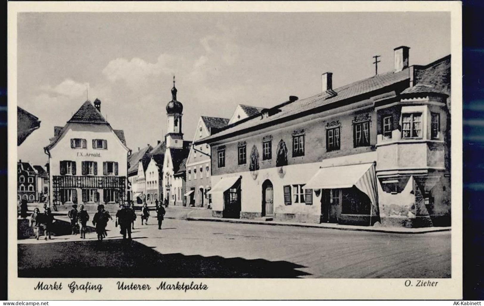 85567 W8018 Grafing b. München - Unterer MarktplatzGasthaus Kirche Gesch... - 51652375